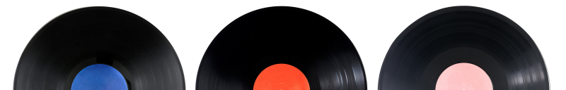 3 Schallplatten angeschnitten